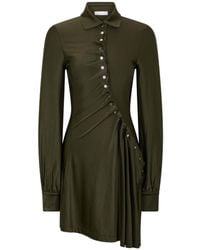 Rabanne - Button-Embellished Draped Dress - Lyst