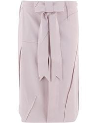 ALAINPAUL - Pair With A Bow-Tie Belt Midi Skirt - Lyst