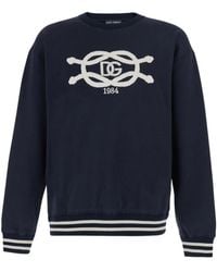Dolce & Gabbana - Logo Embroidered Crewneck Sweatshirt - Lyst