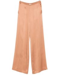 forte_forte - Satin-Finish Wide-Leg Trousers - Lyst