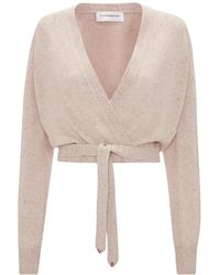 Victoria Beckham - Wrap-Front Cashmere Cardigan - Lyst