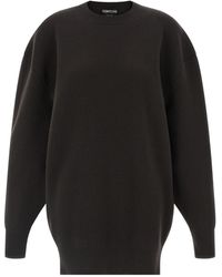 Tom Ford - Sculptural Sweatshirt Mini Dress - Lyst