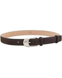 KHAITE - Dome Suede Belt - Lyst