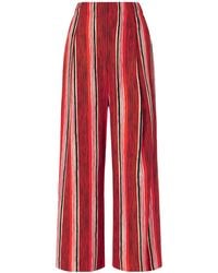 Proenza Schouler - Amira Striped Silk-Habotai Wide-Leg Pants - Lyst