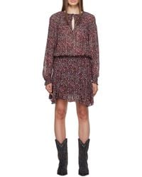 Isabel Marant - Isabel Marant Étoile Floral Printed Long-Sleeved Dress - Lyst