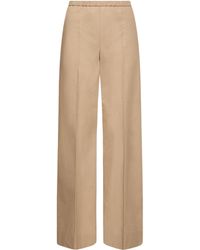 Moncler - Wide-Leg Cotton Pants - Lyst