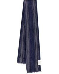 Brunello Cucinelli - Stripe Frayed Edge Scarf - Lyst