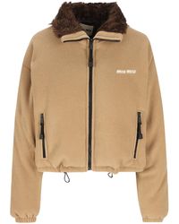 Miu Miu - Collared Long-Sleeved Casual Jacket - Lyst
