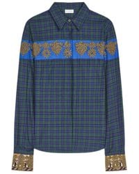Dries Van Noten - Embroidered Check Shirt - Lyst