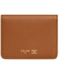Celine - Bi-Fold Card Holder Triomphe Stamp - Lyst