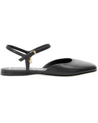 Loewe - Ankle-Strap Leather Trainers - Lyst