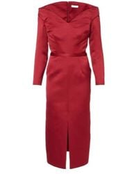 Safiyaa - Asuman Off-Shoulder Midi Dress - Lyst
