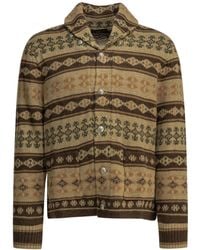 RRL - Ralph Lauren Patterned Shawl Collar Cardigan - Lyst