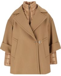 Fay - Double Detachable Quilted Cape - Lyst
