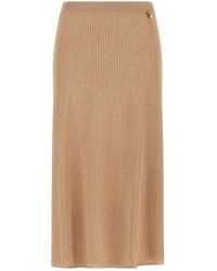 Herno - Ribbed Midi Skirt - Lyst