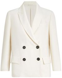 Brunello Cucinelli - Double-Breasted Tailored Blazer - Lyst