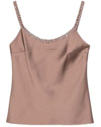 D.exterior - Embellished Satin Camisole Top - Lyst