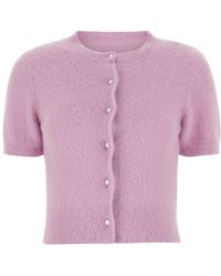 Maison Margiela - Cropped Knitted Cardigan - Lyst