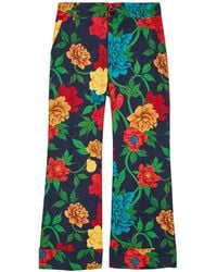 La DoubleJ - Floral-Print Woven Trousers - Lyst