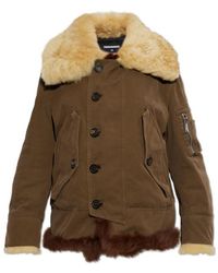 DSquared² - Shearling Trim Jacket - Lyst