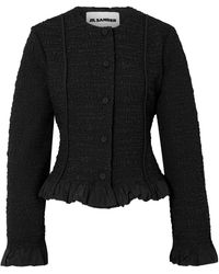 Jil Sander - Ruffled Smocked Jacket - Lyst