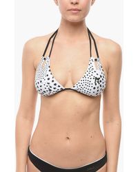 KARL LAGERFELD - Triangle Cut-Out Bikini Top - Lyst
