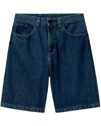 Carhartt - Logo Patch Denim Shorts - Lyst