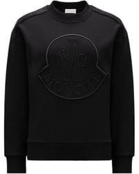 Moncler - Logo Embroidered Crewneck Sweatshirt - Lyst