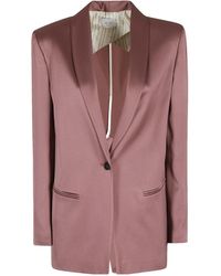 Alysi - Single-Breasted Shawl-Lapel Blazer - Lyst