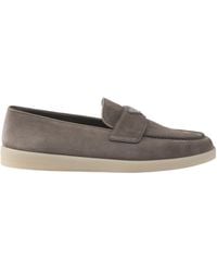 Prada - Triangle-Logo Slip On Loafers - Lyst
