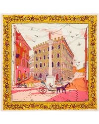 Ferragamo - Palazzo Spini Feroni Print Silk Foulard - Lyst