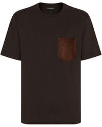 Dolce & Gabbana - Cotton Pocket-Detail T-Shirt - Lyst