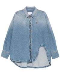 The Attico - The Asymmetric Hem Denim Shirt - Lyst