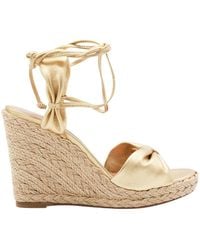 Aquazzura - Knot Wedge Heeled Sandals - Lyst