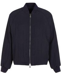 Giorgio Armani - Zippered Pleated Casual Jacket - Lyst