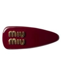 Miu Miu - Logo Plaque Hair Clip - Lyst