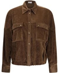 Brunello Cucinelli - Long-Sleeved Buttoned Shirt - Lyst