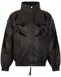 P.A.R.O.S.H. - Long-Sleeve Leather Jacket - Lyst