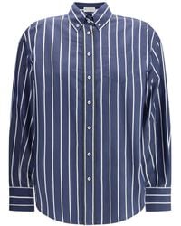 Brunello Cucinelli - Striped Button-Up Shirt - Lyst