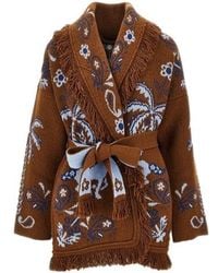 Alanui - Long-Sleeve Open-Front Cardigan - Lyst