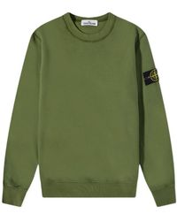 Stone Island - Logo Patch Crewneck Sweatshirt - Lyst