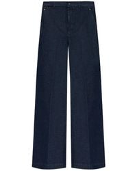 Moncler - High-Waisted Wide-Leg Jeans - Lyst