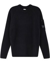 C.P. Company - Ribbed Lens-Pocket Knitted Sweater - Lyst