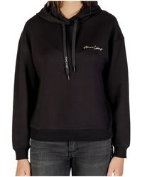 ARMANI EXCHANGE - Long-Sleeved Hooded Sweatshirt - Lyst
