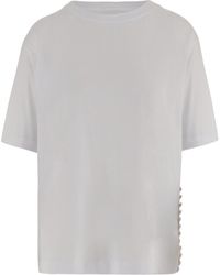 Dries Van Noten - Cotton T-Shirt With Decorative Buttons - Lyst