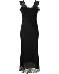 McQueen - Slim-Fit Midi Slip Dress - Lyst