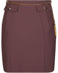 Elisabetta Franchi - Chain Embellished Mini Skirt - Lyst