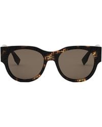 Fendi - Eyewear Round Frame Sunglasses - Lyst