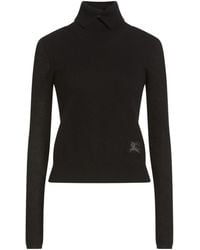 Burberry - Solid-Colored Knit Turtleneck - Lyst