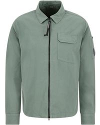 C.P. Company - Lens Detailed Zipped Shirt - Lyst